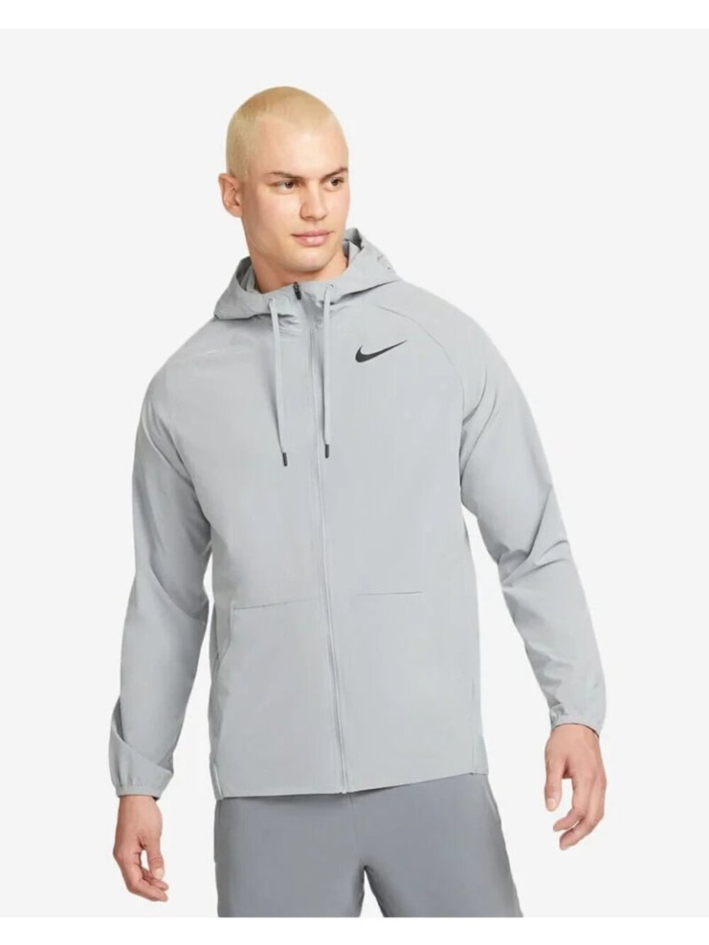 Nike Pro Training Dri-FIT Flex Vent Max Full Zip Jacket Hooded Grey DM5946-073